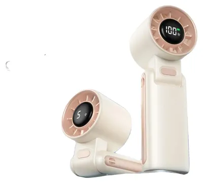 Image de Ventilateur de refroidissement, 5 vitesses, design portable, couleur blanche