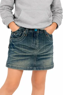 Produktbild von 8560 Bondi Jeansrock für Mädchen Blau – Größe 110 Kinderrock aus Denim für Alltag & Freizeit
