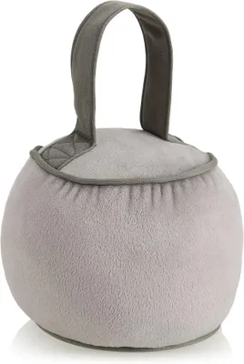 Produktbild von com-four Türstopper 1,8 kg Grau mit Trageschlaufe – Schwerer Bodentürstopper