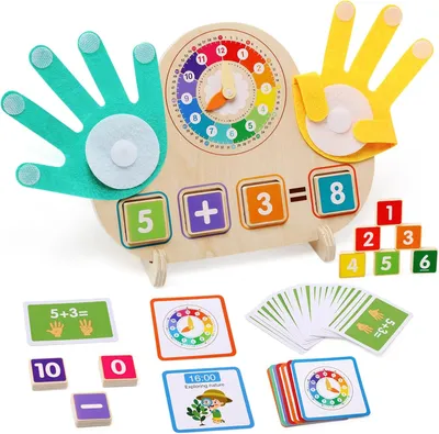Immagine prodotto di Giocattoli in legno Montessori, giochi educativi per matematica e numeri, adatti a bambini dai 3 ai 6 anni