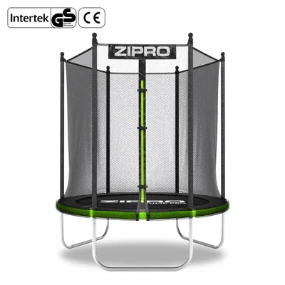 Produktbild von ZIPRO Trampolin Jump Pro Out | 4FT Ø 127 cm | Gartentrampolin Kindertrampolin Komplett-Set inkl. Außennetz, Randabdeckung, Outdoor, Grün