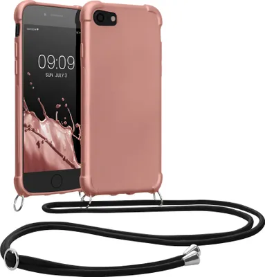 Produktbild von kwmobile Necklace Case kompatibel mit Apple iPhone SE (2022) / iPhone SE (2020) / iPhone 8 / iPhone 7 Hülle - Cover mit Kordel zum Umhängen - Silikon