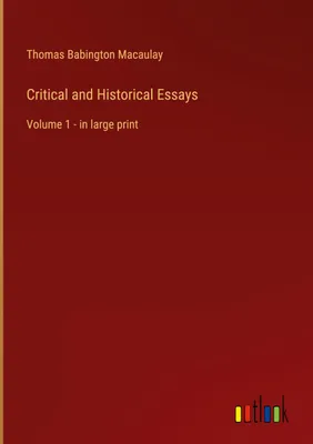 Produktbild von Critical and Historical Essays
