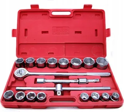 Produktbild von GEKO | Kraft-Steckschlüssel-Einsatz-Satz, 21TLG, 3/4, 19-50mm