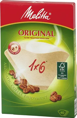 Image de Melitta Sacs à filtre marron naturel Gr.1x6 40pcs
