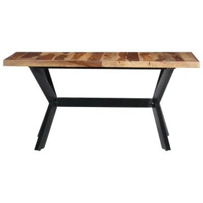 Image de vidaXL Table de salle à manger 140x70x75 cm en bois massif d'acacia