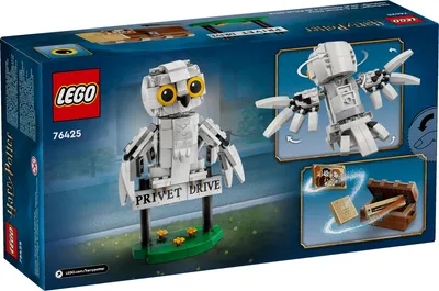 Productafbeelding van LEGO Harry Potter, set "Hedwig bij Privet Drive 4", met speelgoed-uil voor kinderen, bouwbare dierfiguur met koffer van Zweinstein, klein cadeautje voor jongens, meisjes en alle fans vanaf 7 jaar, artikelnummer 76425