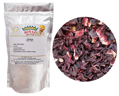 Immagine prodotto di Ibisco essiccato 1 kg Fiori di ibisco Tè naturale al lampone Qualità fresca