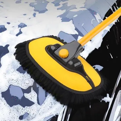 Imagen del producto de Cepillo para lavar coches, curvado, de 15°, extra largo, suave, ideal para caravanas y camiones