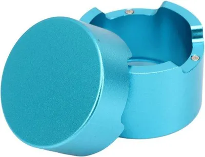 Produktbild von Famanu Poolkrijtdose - Runde Aluminiumkonstruktion - 91 x 49 x 33 cm - Blau