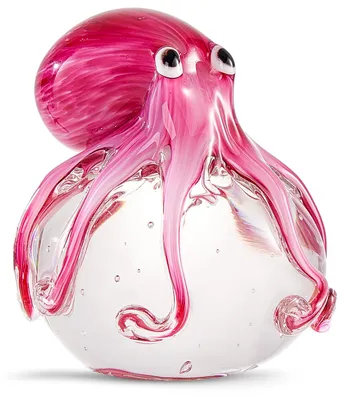 Immagine prodotto di Figura di un polpo in vetro, design colorato, ideale per acquari, decorazione a tema marino