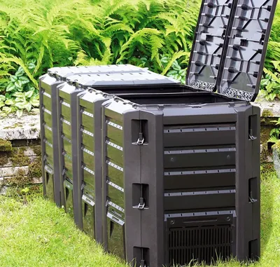 Produktbild von DEUBA® Kompostér 1200L 198x72x83cm víko odolné proti povětrnostním vlivům výklopný zahradní kompostér termokompostér rychlokompostér