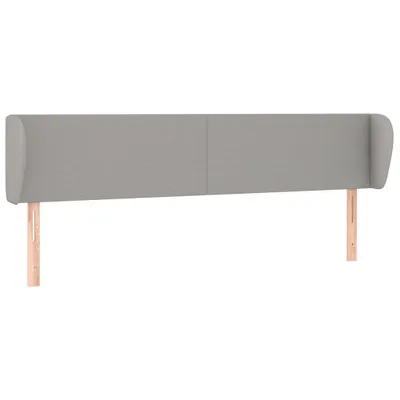 Produktbild von vidaXL Kopfteil mit Ohren Hellgrau 183x23x78/88 cm Stoff