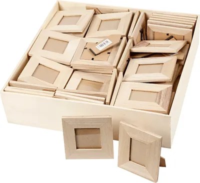 Produktbild von Creativ Company 57773, Einzelbilderrahmen, Holz, Holz, Tisch, 5 x 5 cm, 3,8 x 5,6 cm