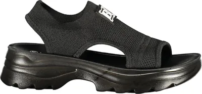 Produktbild von Schicke Damen Sandalen in Schwarz mit Knöchelriemen & Applikation