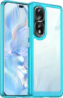 Produktbild von Honor 80 Pro Hülle, Klar Rückseite Stoßfeste TPU Silikon Bumper Schutzhülle für Honor 80 Pro Hellblau
