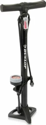 Image de Pompe Vélo Pied Dunlop Gonflage Facile Et Rapide - Dunlop