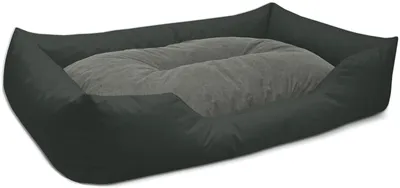 Obrázok produktu pre BedDog, psie lôžko MIMI, psia sedačka z materiálu Cordura, vankúšik z mikrovláknovej zamatovej látky, model ROCK-FLOW (šedá/antracitová), veľkosť (XXXL), približne 145x105x28 cm