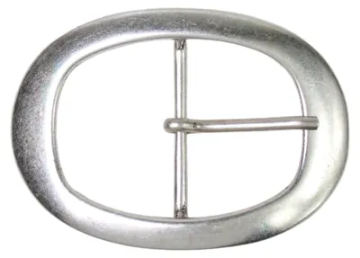 Produktbild von FRONHOFER Gürtelschnalle klassisch oval 4 cm silber, Dornschnalle
