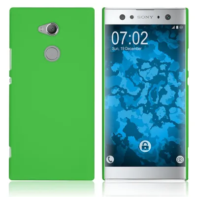 Produktbild von PhoneNatic Case kompatibel mit Sony Xperia XA2 Ultra - Hülle grün gummiert Hard-case Cover