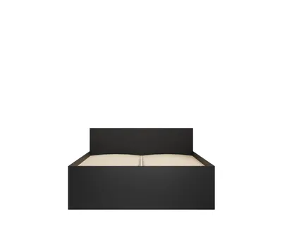 Produktbild von FurMeb24 Bett Maxione - 163,4 x 85 cm - mattschwarz + Matratze