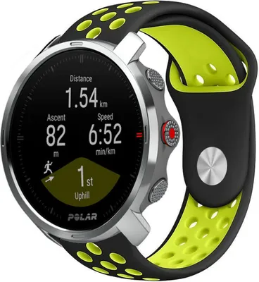 Produktbild von Strap-it Polar Grit X Sportarmband (Schwarz/Gelb)