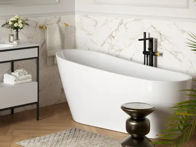 Zdjęcie produktu dla Wanna Zen Oval 170x80 błyszcząca: Biały błyszczący
