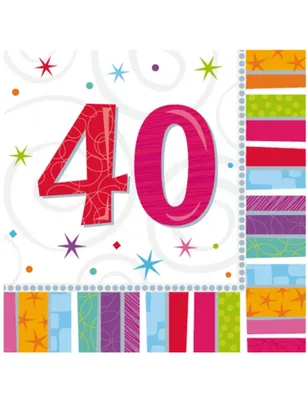 Produktbild von amscan 991415 Motivserviette Geburtstag 40