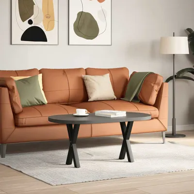 Immagine prodotto di Gambe per Tavolino da Caffè a Forma di X 2 pz Nere 28x(42-43) cm Acciaio