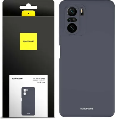 Zdjęcie produktu dla Silikonowe etui SPACECASE Silicone Case do Poco F3 / Mi 11i Czarny