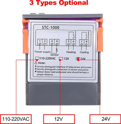 Zdjęcie produktu dla STC-1000 Cyfrowy regulator temperatury Ogrzewanie Chłodzenie Termostat Celsjusza z czujnikiem