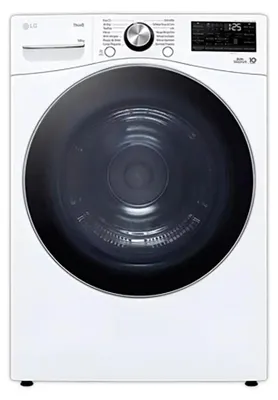 Produktbild von LG RH18U8AVCW, Freistehend, Frontlader, Wärmepumpe, Weiß, Tasten, Drehregler, Schwarz