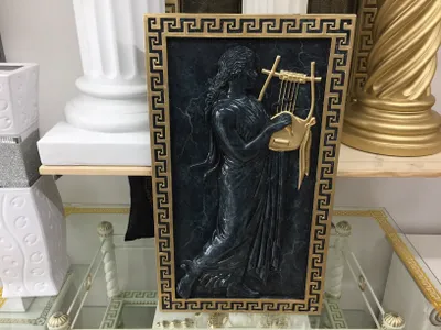 Produktbild von 3D reliéfní nástěnný reliéf Medusa Meander Nástěnný obraz Hlava Thaler řecké starožitnosti Barokní styl Retro Vintage rokoko