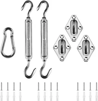 Image de Kit de montage pour auvents carrés et triangulaires, en acier