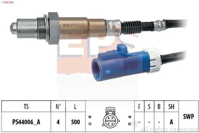 Produktbild von EPS Lambdasonde für FORD FOCUS III Turnier Beheizt Planarsonde 500mm 1.998.296