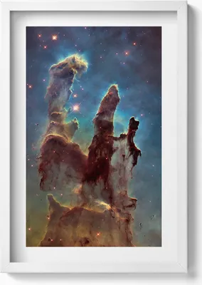 Produktbild von NASA Weltraum Foto– Wandbild mit Rahmen – Gerahmtes Bild  – Wanddekoration – 40x60 cm – Weiß