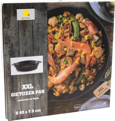 Produktbild von Gusseisen Pfanne XXL Ø 43 cm - Paella Pfanne