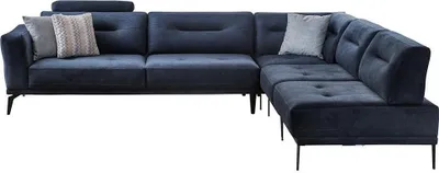 Immagine prodotto di Soggiorno a forma di L con divano a 4 posti in tessuto divano angolare design moderno