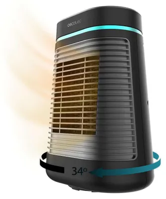 Obrázok produktu pre Cecotec Stolný keramický ohrievač ReadyWarm 1550 Max Ceramic Rotate Black. 1500 W, manuálne kývanie
