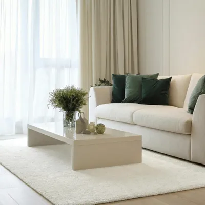 Tapis Leighton, crème
