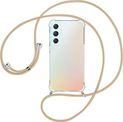 Produktbild von Handykette Backcover-Schutzhülle mit Band (Metall silberfarben) für Samsung Galaxy S23 FE (6.4'') - caramel