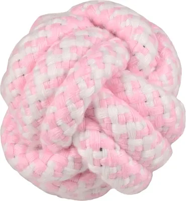 Immagine prodotto di Giocattolo per cani, piccolo, cucciolo, corda, palla, colore rosa, 6 cm, per cani