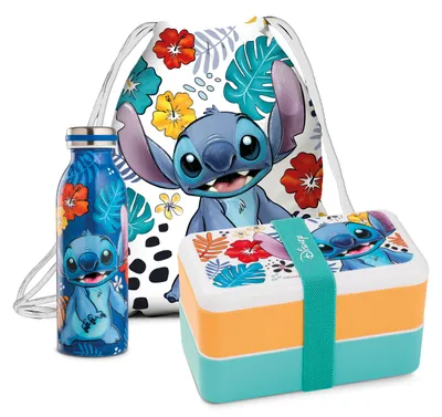 Productafbeelding van EGAN DISNEY STITCH: Lunchbox set + waterfles + tas, blauw