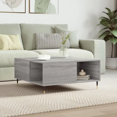 Produktbild von "Rabatt" Couchtisch modern - Wohnzimmertisch - Einfache Montage - Grau Sonoma 80x80x36,5 cm Holzwerkstoff - Kaffeetisch CC22612