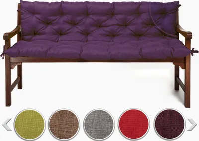 Produktbild von sunnypillow Bankauflage Stuhlkissen Bankkissen 160 x 50 x 50 cm Sitzkissen und Rückenkissen für Hollywoodschaukel Polsterauflage Auflage - Violett