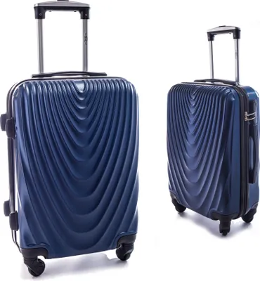 Produktbild von RGL 663 Kofferset ABS++ Hartschalen Koffer abnehmbare Räder Trolley 2tlg Koffer XL + Kosmetikkofer Dunkel Blau