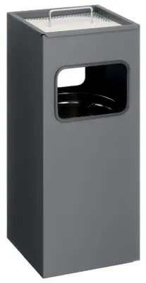 Obrázek produktu pro DURABLE KOVOVÝ odpadkový koš s popelníkem 17 litrů antracitový