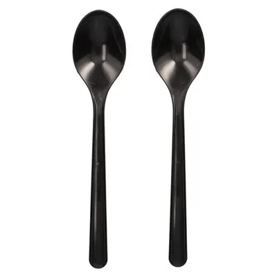 Produktbild von 50x -Kaffeelöffel Mehrweg 130mm aus -PP extra stabil schwarz