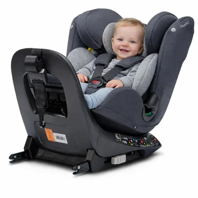 Productafbeelding van Osann Floyd360: 360-graden draaibare autostoel met Isofix, geschikt voor kinderen van 40-150 cm, bruikbaar vanaf de geboorte, extra veilig en comfortabel - volledig zwart