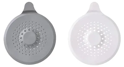 Produktbild von Abflusssieb Silikon Haarfänger Siebeinsatz - 2 Stück - Mit Saugnäpfen - Für Badezimmer, Küche und Waschbecken